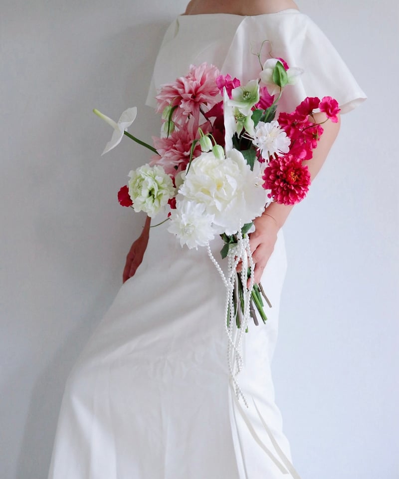 ウェディングブーケ・ブートニア　造花ブーケ 結婚式 Amazon｜Misaki ウエディングブーケ ブートニア 花嫁ブーケ バラ