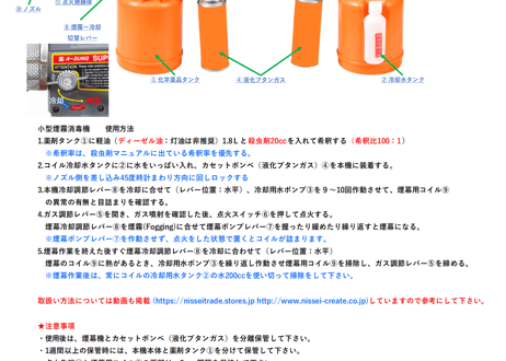 ハンディタイプコンパクト煙霧消毒機　『NEW SUPER-2000 GOLD』