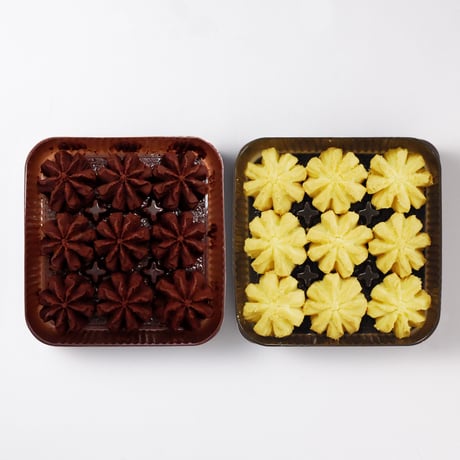 【アウトレット】チョコ＆バターフラワークッキー