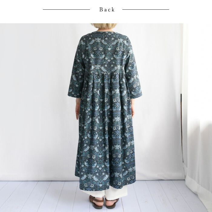 美品✨BASICandACCENT リバティ ロングワンピース いちご泥棒