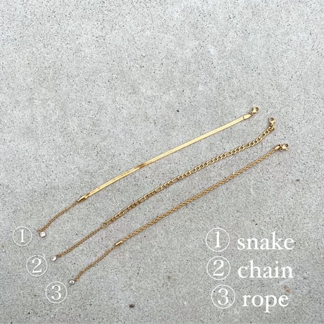 anklet  (snake×chain×rope)
