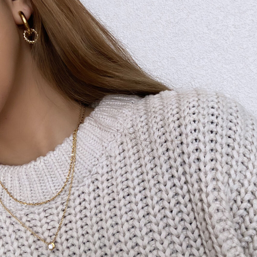 glitterチェーン 3-PACK OF BEADED CHARM GLITTER NECKLACES - Golden | ZARA