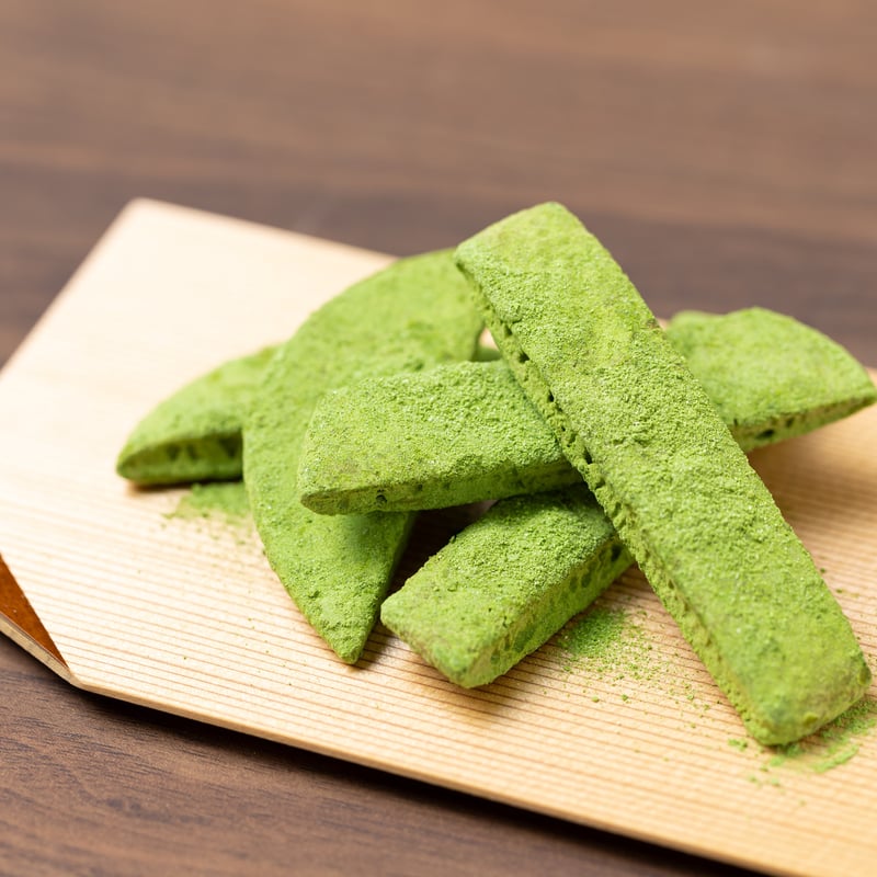 みかさを皮を短冊に）宇治抹茶ラスク「月のかけら」抹茶チョコレートが