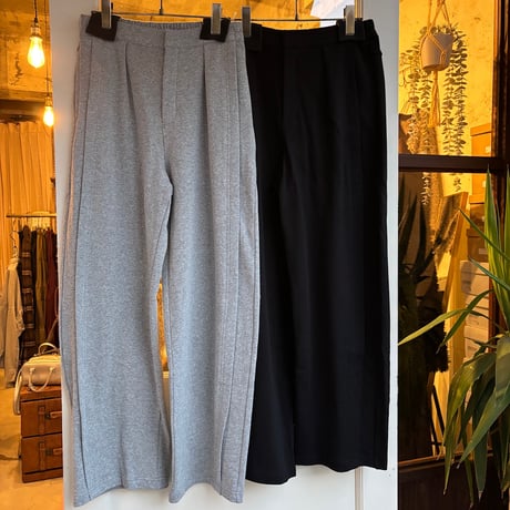 【INDKNIT】ダブルステッチ カーブパンツ