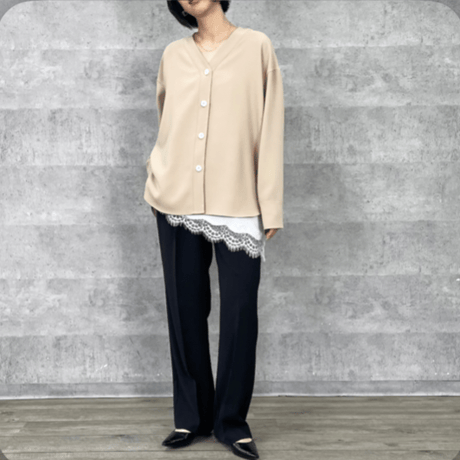 【Anna Kerry】レースヘムアシンメトリーキャミソール