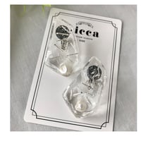 -Ice -クールな透明イヤリング