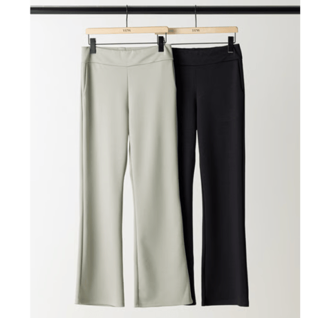 【YENN】即納　W JERSEY FLARE PT