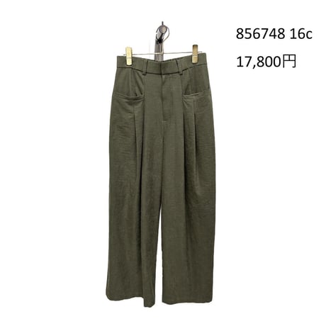856748  スエード調ワイドパンツ