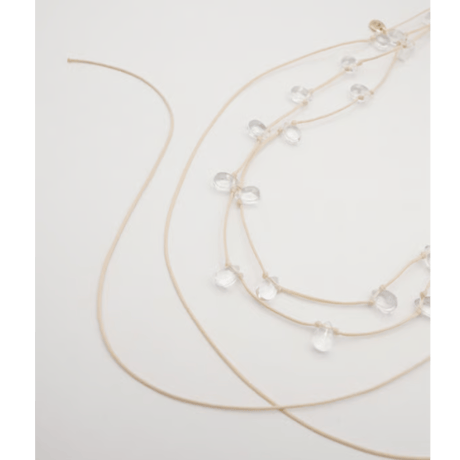 【CHIGNON】再々販売　ドロップガラスコードネックレス