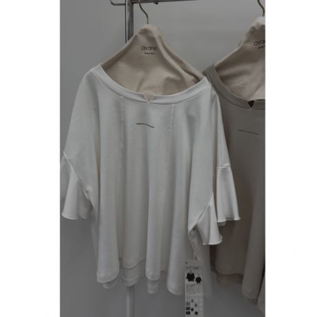 836617ラッスルスリーブフレアTシャツ