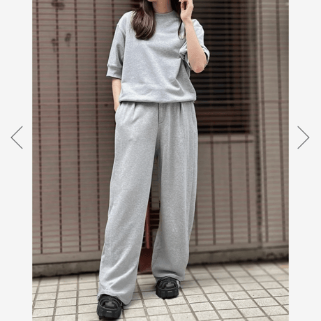 【INDKNIT】ダブルステッチ カーブパンツ
