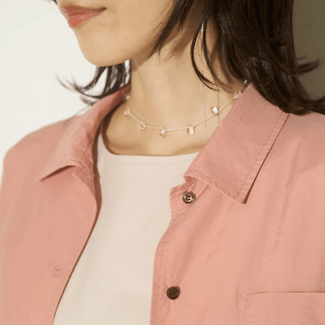 【CHIGNON】再々販売　ドロップガラスコードネックレス