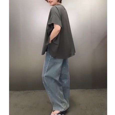 826519 ポンチョ型ロゴTシャツ