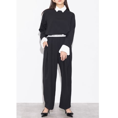 【MARGAUX VINTAGE】 ウエストロゴタックパンツ