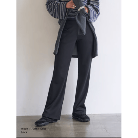 【YENN】即納　W JERSEY FLARE PT