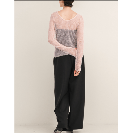 【Mewl】ﾚｰｽﾛﾝｸﾞｽﾘｰﾌﾞTOPS