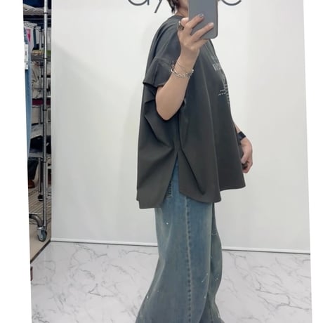 826519 ポンチョ型ロゴTシャツ