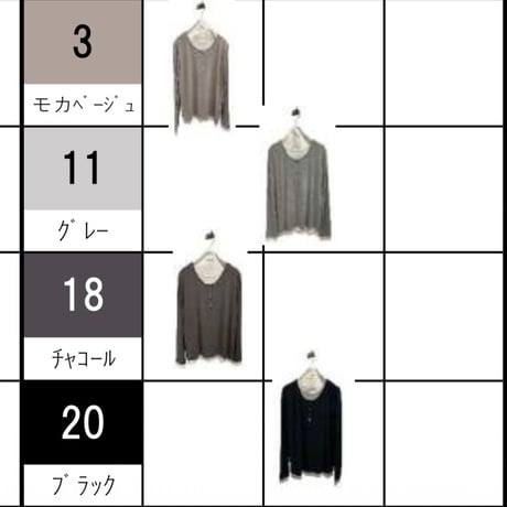 856738  ベア天ヘンリーネックロンT