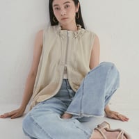【hunch】セルロース/ナイロン ドッキングデザインベスト