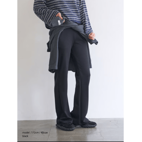 【YENN】即納　W JERSEY FLARE PT