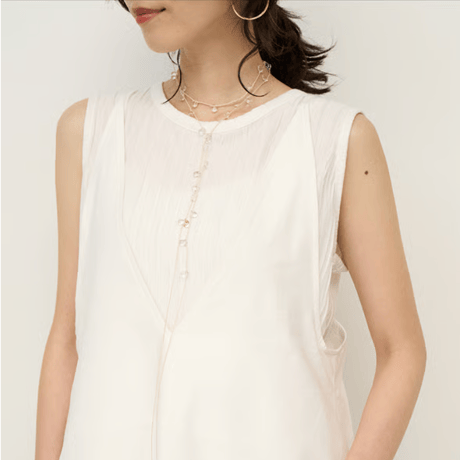【CHIGNON】再々販売　ドロップガラスコードネックレス