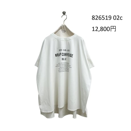 826519 ポンチョ型ロゴTシャツ