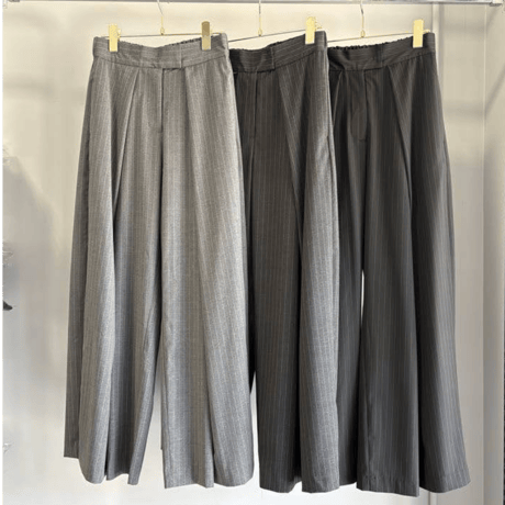 【margaux vintage】ピンストライプワイドパンツ