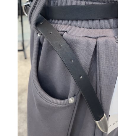 【passione】ベルト付きスウェットパンツ