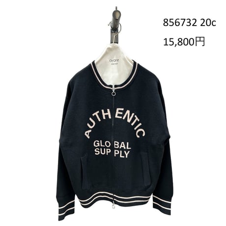 856732  ロゴジップアップニットブルゾン