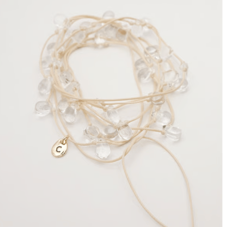 【CHIGNON】再々販売　ドロップガラスコードネックレス