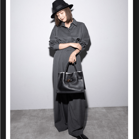 【margaux vintage】ピンストライプワイドパンツ