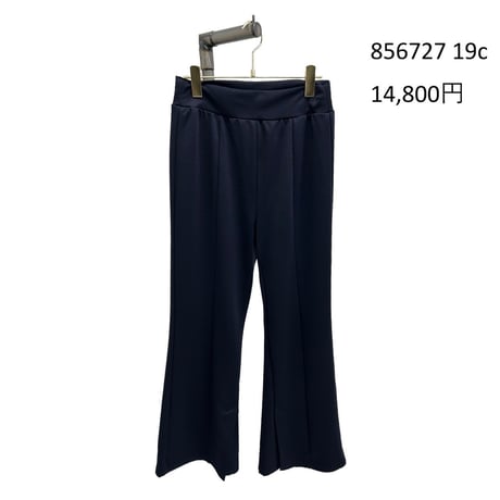 856727  ポリエステルポンチフレアパンツ