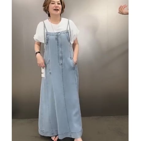 826504  テンセルデニムジャンパースカート