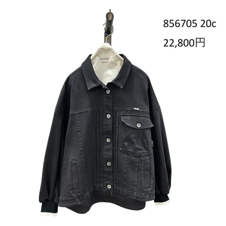 875605  グレイッシュデニムジャケット