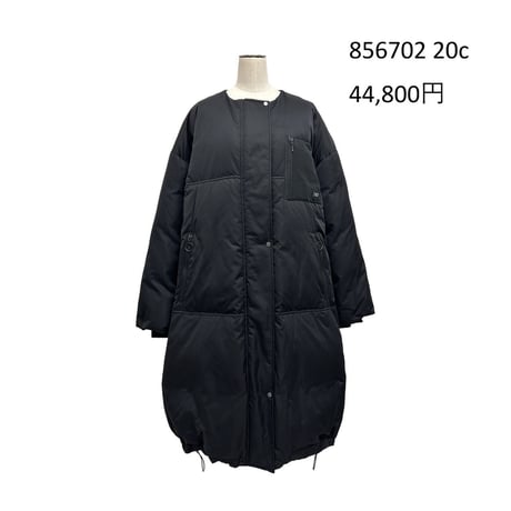 856702  ノーカラーロングダウン