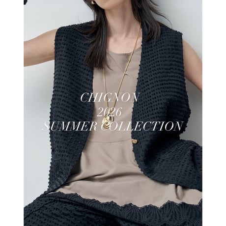 【CHIGNON】ヘムレースサテンタンク