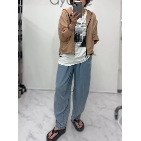 826542 メッシュフーディブルゾン