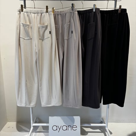 856737  軽量裏毛サイドタックパンツ