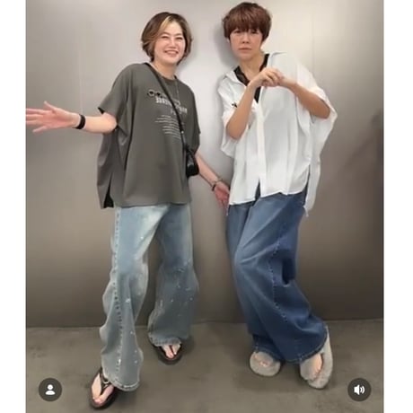 826514  オーバーサイズトロミシャツ