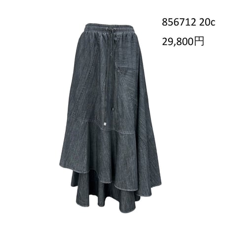 856712  ダンガリー変形切り替えスカート