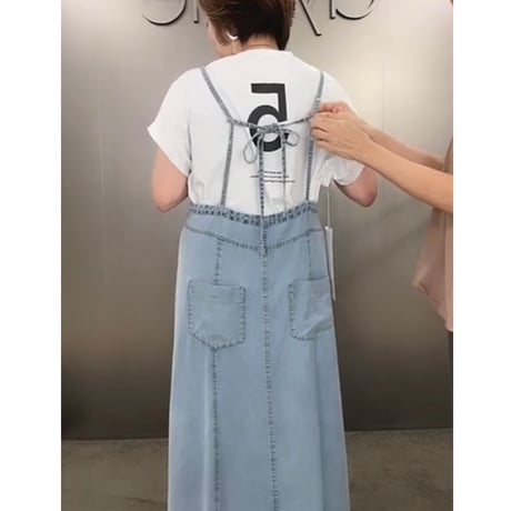 826528  フレンチスリーブバックロゴTシャツ