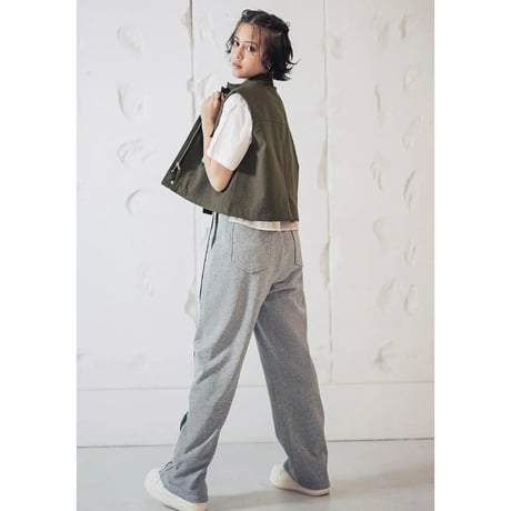 【INDKNIT】ダブルステッチ カーブパンツ