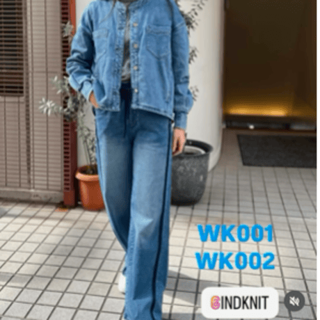 【新色入荷】INDKNIT インディニット サイドラインワイドパンツ