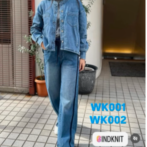 Peoplesenseインディゴジーンズ ワイドパンツ ニットさん着用 Peoplesenseインディゴジーンズ ワイドパンツ ニットさん着用