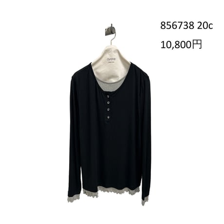856738  ベア天ヘンリーネックロンT