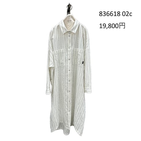 836618ピンストライプロングシャツ