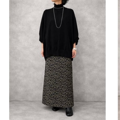 【sirodelabonte】 leopard lib　pencil skirt