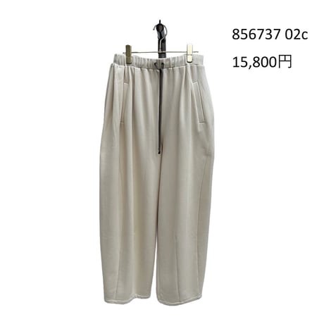 856737  軽量裏毛サイドタックパンツ