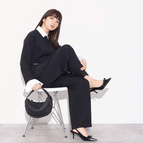 【MARGAUX VINTAGE】 ウエストロゴタックパンツ
