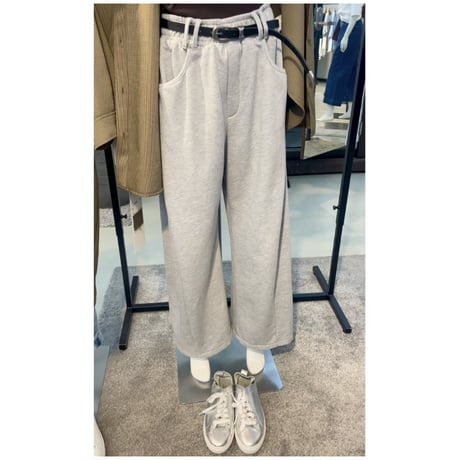 【passione】ベルト付きスウェットパンツ
